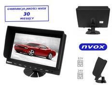 NVOX 9'' Monitor LCD z obsługą do 2 kamer 4PIN 12V 24V