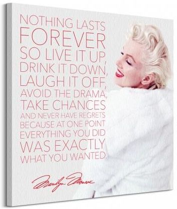 Marilyn Monroe (Nothing Lasts Forever) - Obraz na płótnie