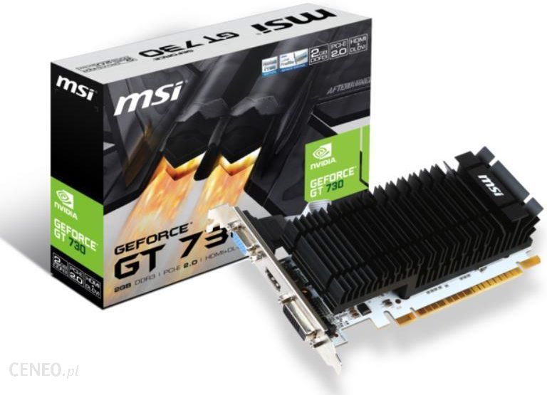 „MSI GeForce GT 730 2GB“ (N730K-2GD3H / LP)
