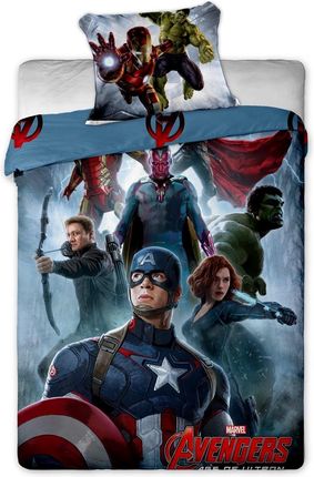Jerry Fabrics Pościel bawełniana Avengers 2015 140x200 70x90 