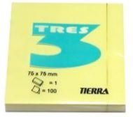 Zdjęcie Tres Notes Samoprzylepny 75X75mm Pastelowy Żółty - Wolbrom