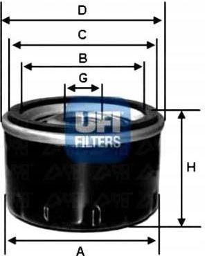 Filtr Oleju silnikowego UFI 23.258.00