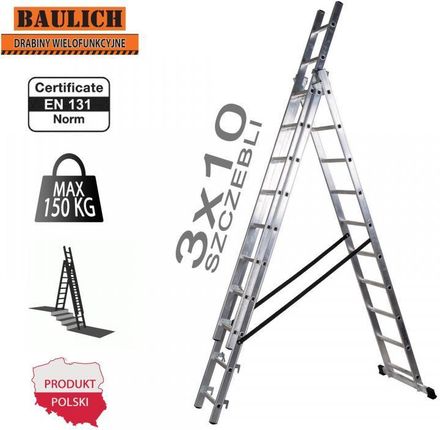 Baulich 3x10 schody 7,7m (DRALDPW3X10TŁ)