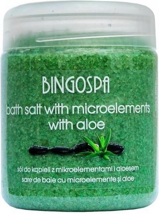 BINGOSPA Sól Do Kąpieli Z Mikroelementami O Zapachu Sosnowego Lasu Z Aloesem 550 g