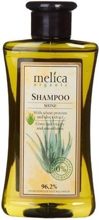 Melica Organic Szampon do Włosów Organiczny Zdrowy Blask z Proteinami Pszenicy i Ekstraktem z Aloesu 300ml