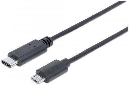 Manhattan Kabel USB 2.0 typ-C / Micro-B M/M 1m czarny (353311)