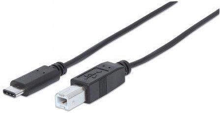 Manhattan Kabel USB 2.0 typ-C / typ-B M/M 1m czarny (353304)