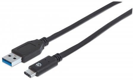 Manhattan Kabel USB 3.1 Gen2 typ-C / typ-A M/M 1m czarny (353373)