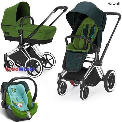Wózek Cybex Priam Hawaii Głęboko spacerowy + Cybex Aton 4 - Ceny i 