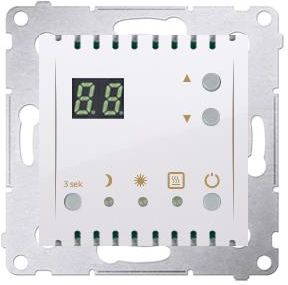 Kontakt-Simon 54 Premium Regulator temperatury z wyświetlaczem (moduł) 16A biały DTRNW.01/11