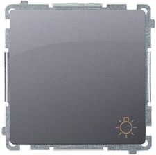 Kontakt Simon Przycisk światło (moduł) 16AX 250V zaciski śrubowe srebrny mat Basic BMS1A.01/43