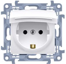 Zdjęcie Kontakt Simon Gniazdo wtyczkowe Schuko do wersji IP44 z uszczelką 16A 250V zaciski śrubowe białe 10 CGSZ1B.01/11 - Bobolice