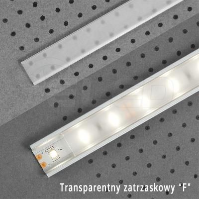 Topmet Klosz Zatrzaskowy "F" Transparentny Do Profili Aluminiowych Led - 2Mb A2060016