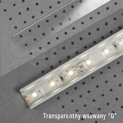 Topmet Klosz Wsuwany "G" Transparentny Do Profili Aluminiowych Led - 1Mb 84060016