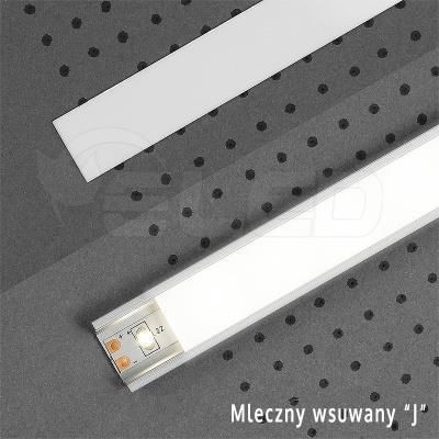 Topmet Klosz Wsuwany "J" Mleczny Do Profilu Aluminiowego Mikro-Line Linia - 1Mb 70320038