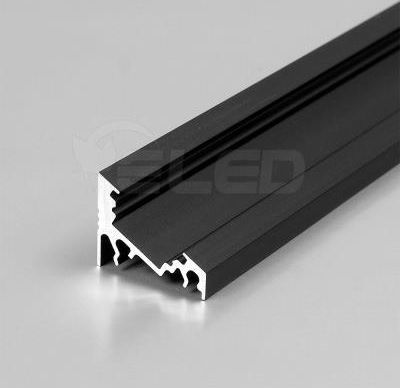 Topmet Profil Aluminiowy Led Corner Anodowany Czarny Z Kloszem - 1Mb 83040021