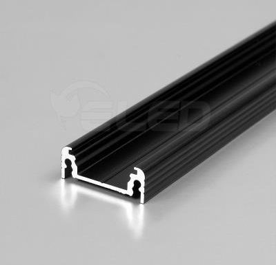 Topmet Profil Aluminiowy Led Surface14 Czarny Anodowany Z Kloszem - 1Mb A2010021