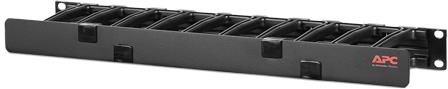 APC Horizontal Cable Manager, 1U x 4" Deep, Single-Sided with Cover (AR8602A)