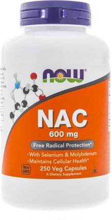 Now Foods NAC 600mg 250 kaps. - Produkt wieloskładnikowy - ceny i opinie -  Ceneo.pl