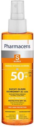 Pharmaceris S SUCHY OLEJEK OCHRONNY SPF 50+ do ciała na mokrą i suchą skórę SUN PROTECT 200 ml