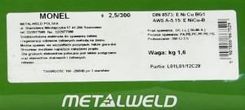 Metalweld Elektroda do żeliwa MONEL 2,5mm ELEEŻM25S - Materiały spawalnicze