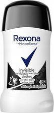 Zdjęcie Rexona Invisible White + Black Sztyft 40ml - Cieszyn