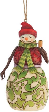 Jim Shore Bałwanek Zawieszka Red & Green Snowman Hanging Ornament 4047792