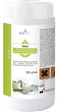 Medisept VELOX WIPES 100 szt tuba alkoholowe chusteczki (veloxwipes)