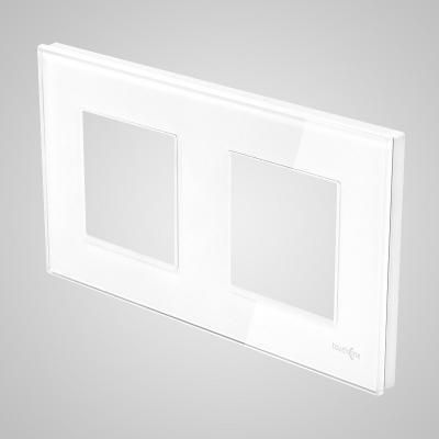 ELS Ramka 2-krotna (86x158mm) szkło biały TM716W