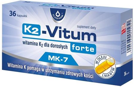 Oleofarm K2-Vitum forte MK-7 dla dorosłych 36kapsułek