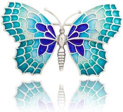 Broszka średni motyl BLAVA srebro 