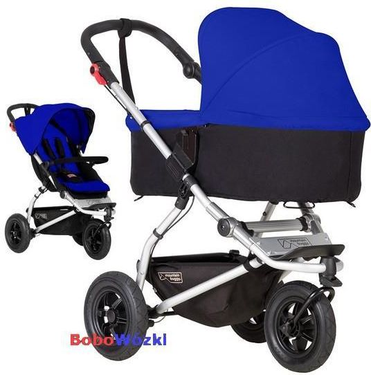 Wózek Mountain Buggy Swift Niebieski Głęboko spacerowy + fotelik Maxi