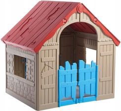 Zdjęcie Keter Domek ogrodowy Foldable Play House beżowy/czerwony/niebieski (228444) - Gdynia