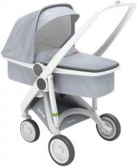 Greentom Upp Carrycot biało - szary Głęboki