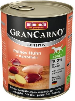 Animonda Grancarno Sensitive Kurczak I Ziemniaki 800G