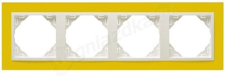 Efapel Ramka 4-poczwórna Logus90 Animato żółty 90940RG