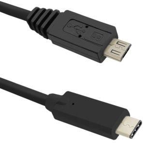 Qoltec Kabel USB 3.1 typ C męski / microUSB 2.0 męski 1,2m (50476)