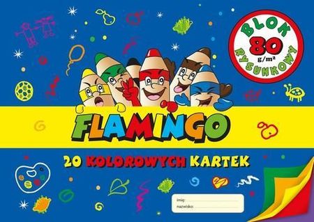 Titanum Blok Rysunkowy A4 Flamingo Kolorowy 20 Kartek