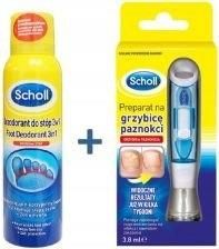 Scholl Preparat przeciw grzybicy paznokci 3,8ml + Dezodorant 3w1 do stóp 150ml