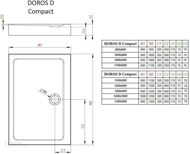 Radaway 110x90 Doros D Compact SDRD11-90-05