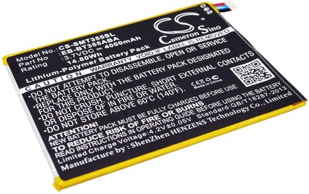 Cameron Sino Samsung Galaxy Tab A 8.0 / EB-BT355ABA 4000mAh 14.80Wh Li-Polymer 3.7V (cssmt355sl)