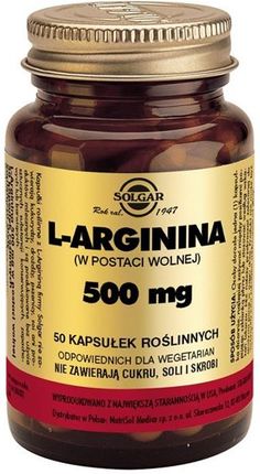Solgar L-Arginina 500 Mg 100 kaps.