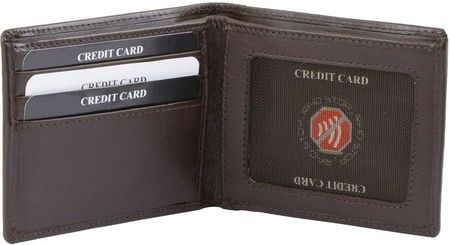 Najmniejszy portfel na banknoty oraz karty zbliżeniowe  - Brąz połysk