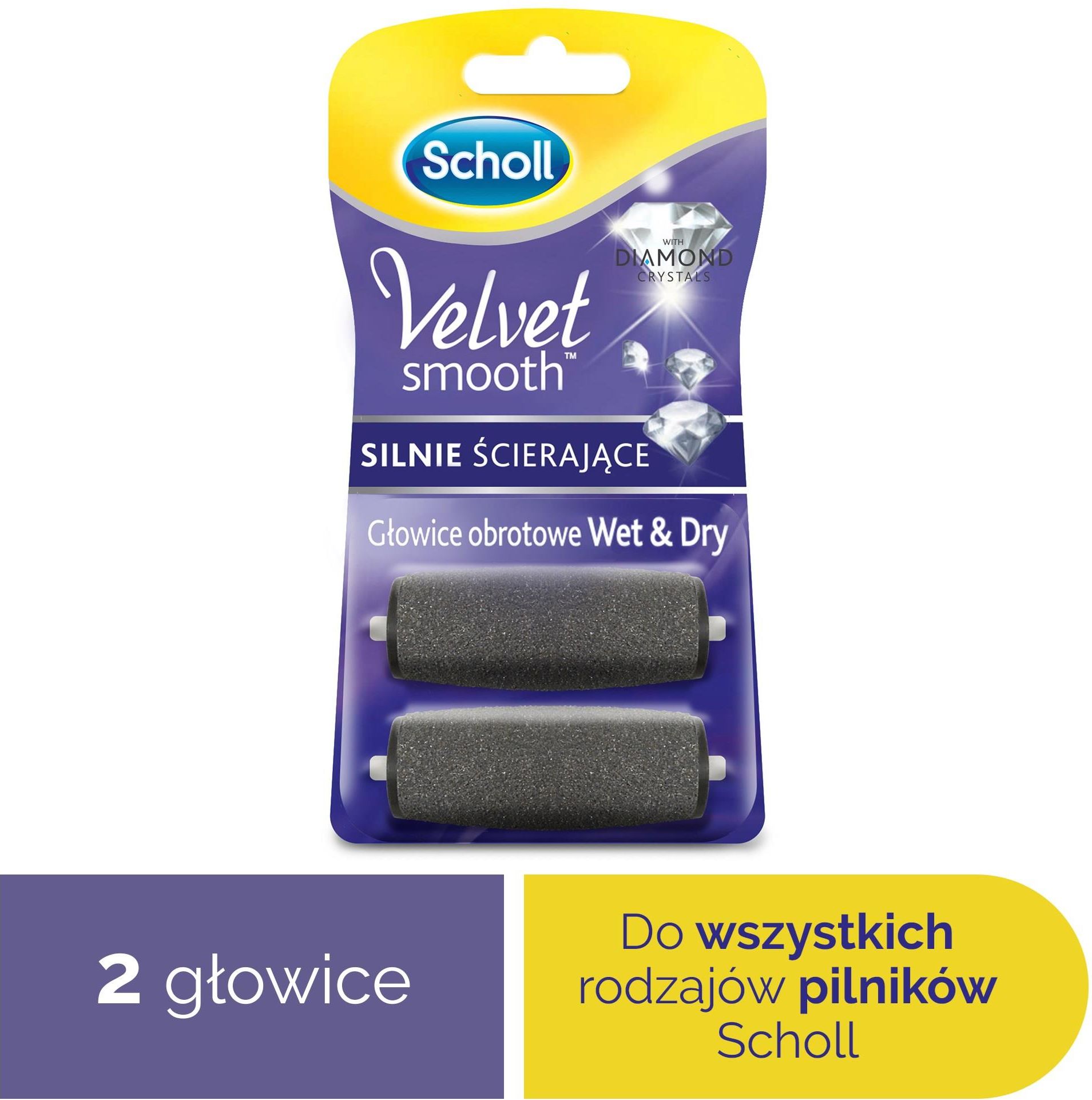 Scholl Wymienne Głowice Velvet Smooth Wet Dry Regular 2 szt. - zdjęcie 7 Scholl Wymienne Głowice Velvet Smooth Wet Dry Regular 2 szt.