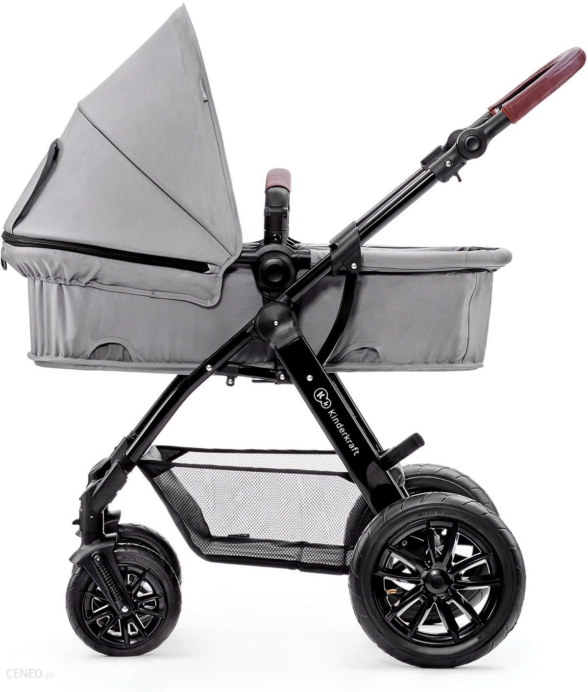 Kinderkraft Wózek wielofunkcyjny 3w1 MOOV z fotelikiem MINK i torbą szary