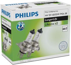 H4 LongerLife 12V 60/55W P43t-38 - 2 sztuki