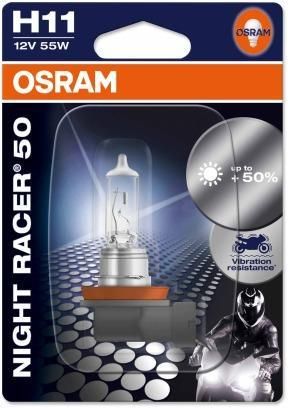 Osram H11 X-RACER 12V-55W / PGJ19-2 Bulb Silver