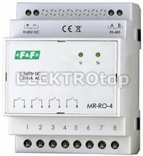 F&F MAX-MR-RO-4 moduł rozszerzeń wyjść przekaźnikowych z wyjściem MODBUS RTU 4-kanałowy styk 4x1Z 16A 4 moduły