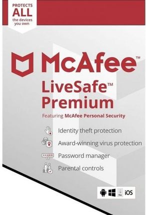 McAfee LiveSafe 1 Rok (MLSACTIVATIONCARD1YEARPL)