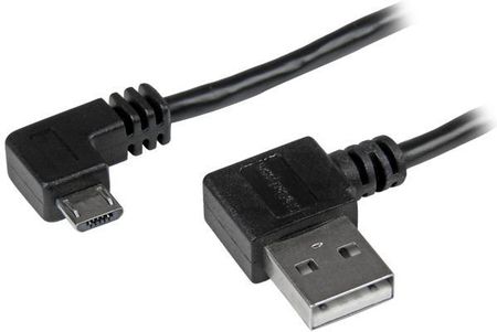 StarTech Kabel USB MicroUSB kątowy 1m Czarny (USB2AUB2RA1M)
